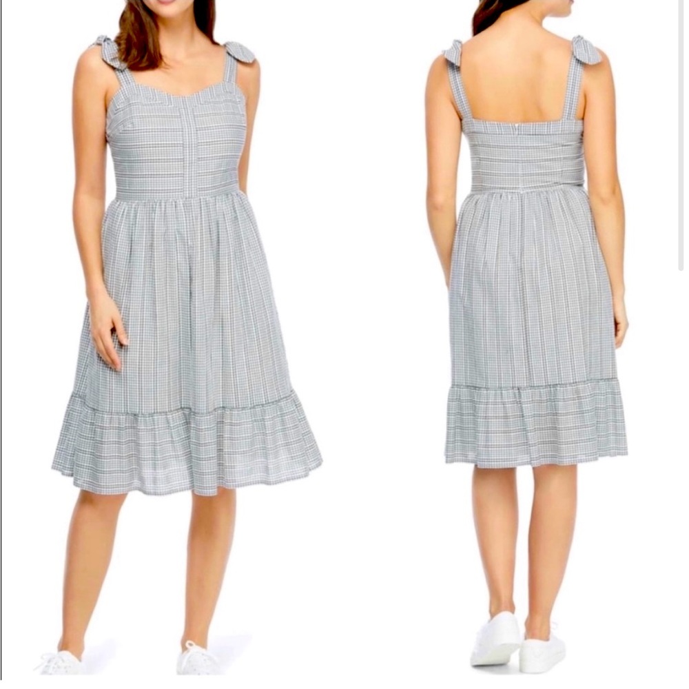 NWT Gal Meet Glam Collection Nancy Tie Strap Gingham Dress